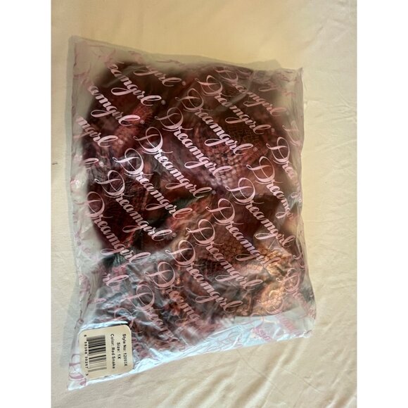 NEW WOMENS DREAMGIRL LINGERIE SIZE XL - RED SNAKE PATTERN - Picture 4 of 5